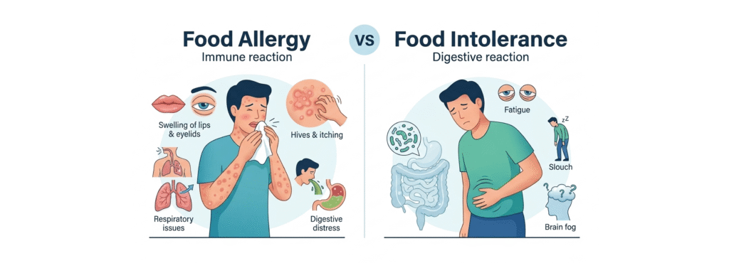 Food Allergy VS Food Intolerance