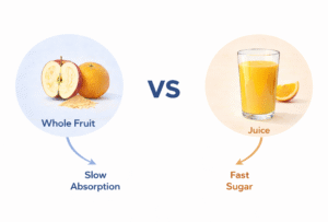 साबुत फल बनाम जूस: फाइबर की कमी