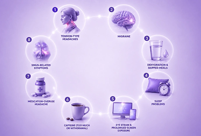 Nguyên nhân phổ biến gây đau đầu thường xuyên